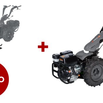 Pachet Motocultivator cu Motor Loncin MT370 cu Motocositoare Evotools PLUS.